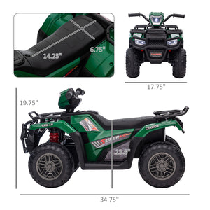12V Electric Kids ATV with AUX & USB Ports, Rugged Four-Wheeler Trend Times 2