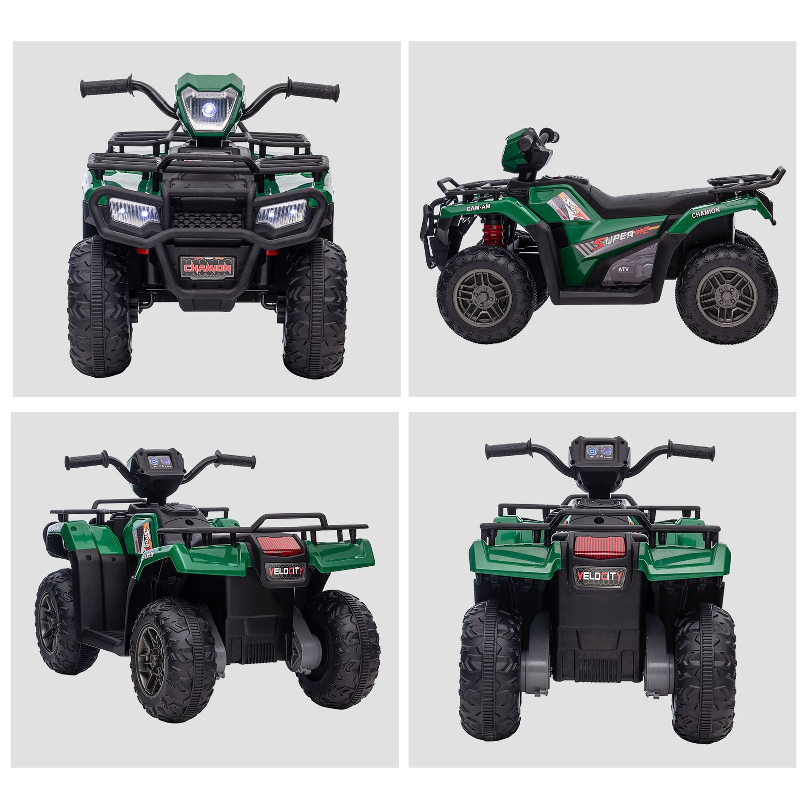 12V Electric Kids ATV with AUX & USB Ports, Rugged Four-Wheeler Trend Times 4