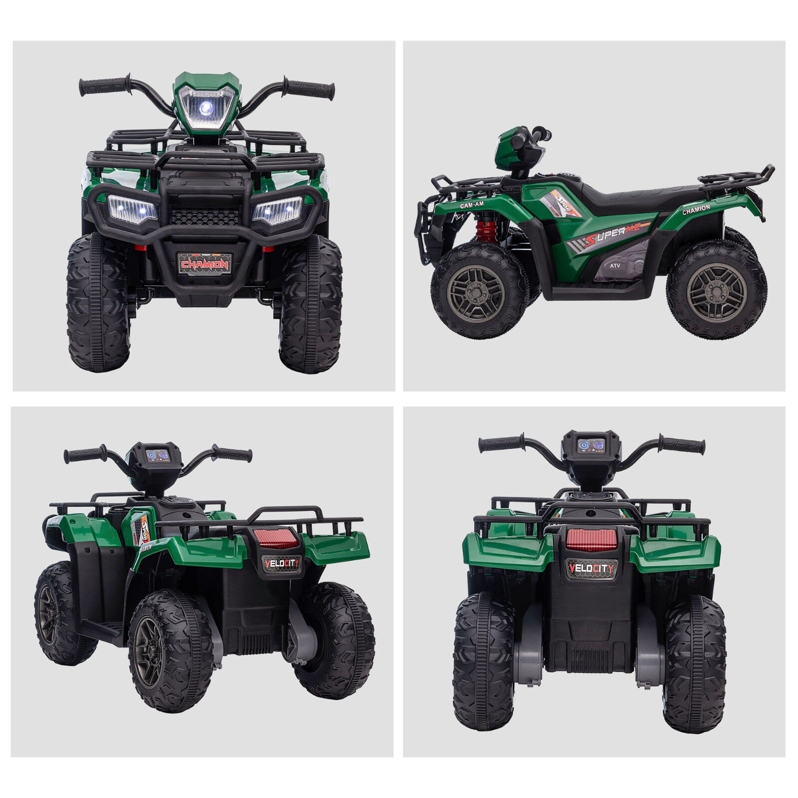 12V Kids Battery Operated ATV with AUX and USB Ports, Durable Wear-Resistant Tires Trend Times 4