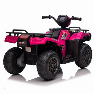 12V Kids Electric 4-Wheeler ATV with LED Lights, MP3 Player, and Adjustable Speed Trend Times 18