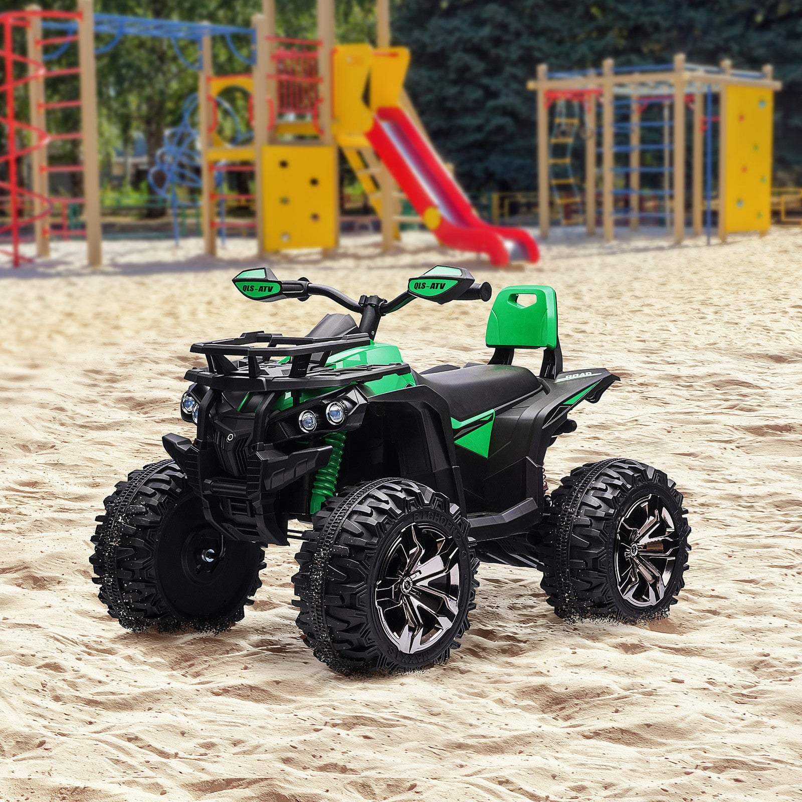 12V Kids ATV Quad Toy Car with Music and Headlights Green Trend Times 8