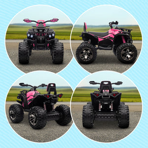 12V Kids Pink ATV Quad Toy Car with Music and Headlights Trend Times 10