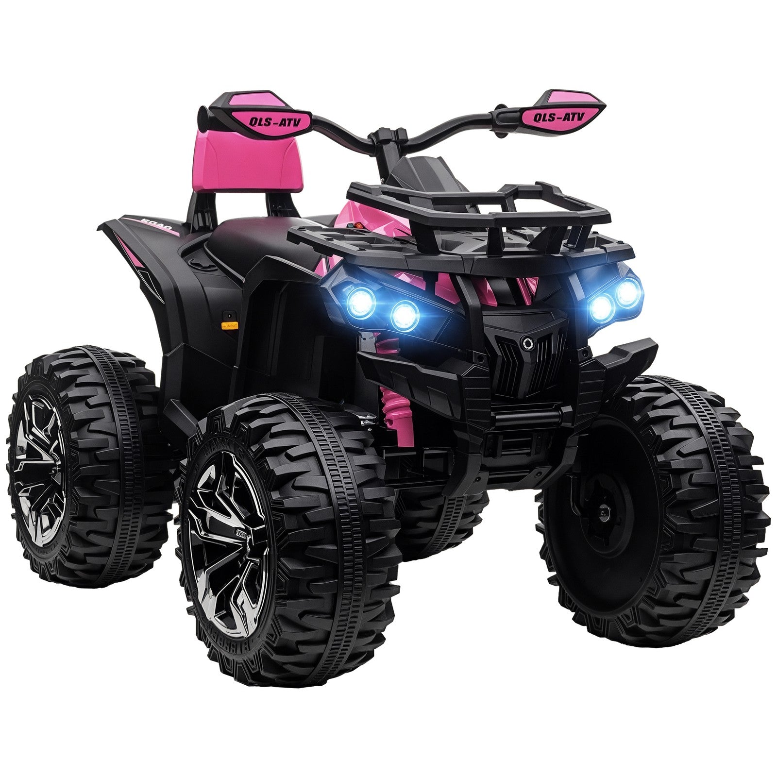12V Kids Pink ATV Quad Toy Car with Music and Headlights Trend Times 2