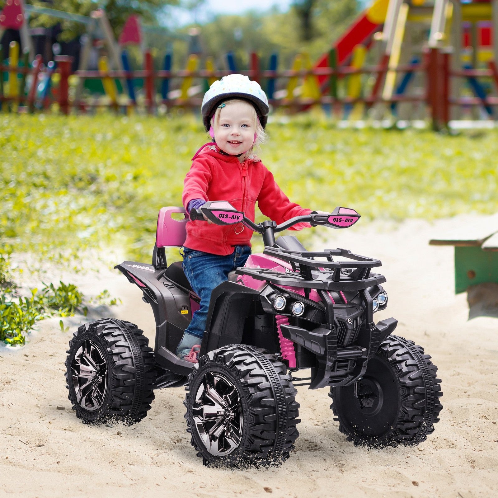 12V Kids Pink ATV Quad Toy Car with Music and Headlights Trend Times Variant 0