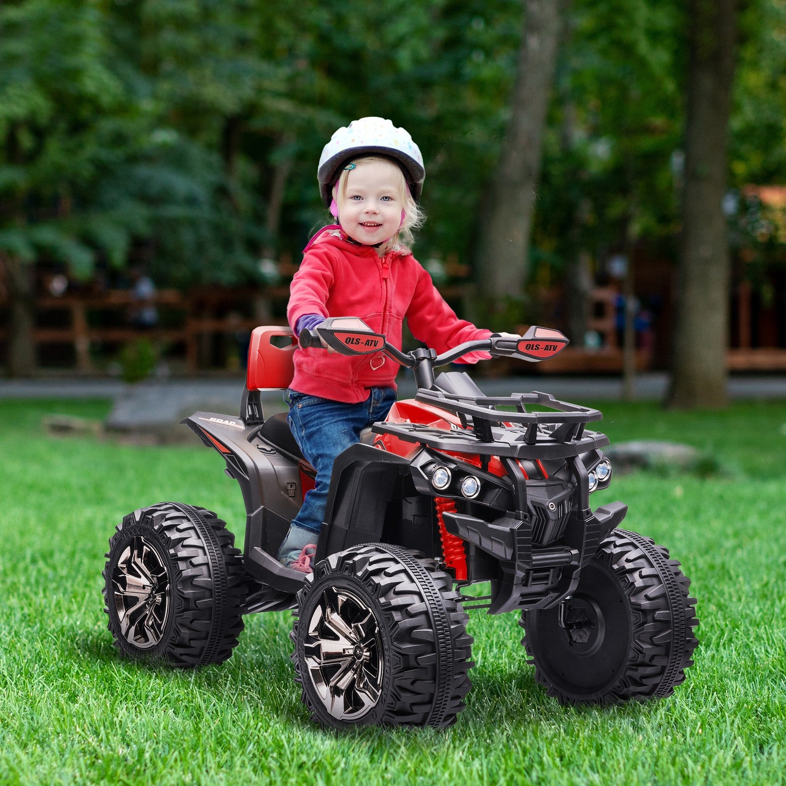 12V Kids Red ATV Quad Car Toy with Music and Headlights Trend Times Variant 0