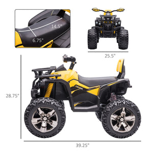 12V Kids Yellow ATV Quad Toy Car with Music and Headlights Trend Times 1