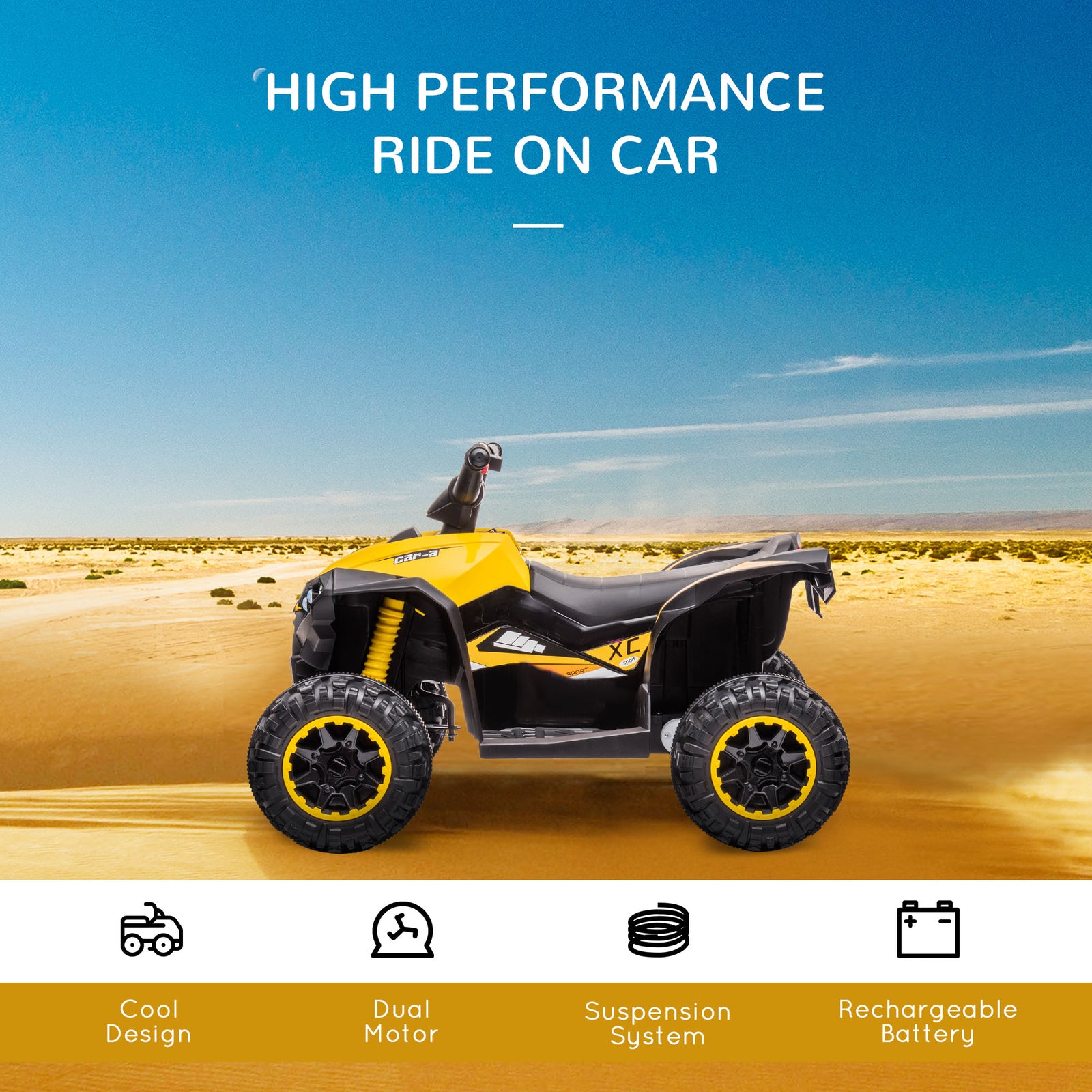12V Kids Four-Wheeler ATV Quad Car with Forward and Reverse Function Trend Times 3