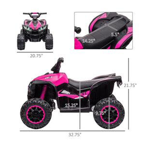 12V Kids Pink ATV Quad Car with Forward and Reverse Drive Trend Times 1