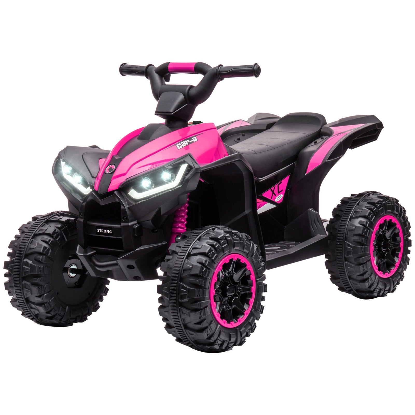 12V Kids Pink ATV Quad Car with Forward and Reverse Drive Trend Times 3