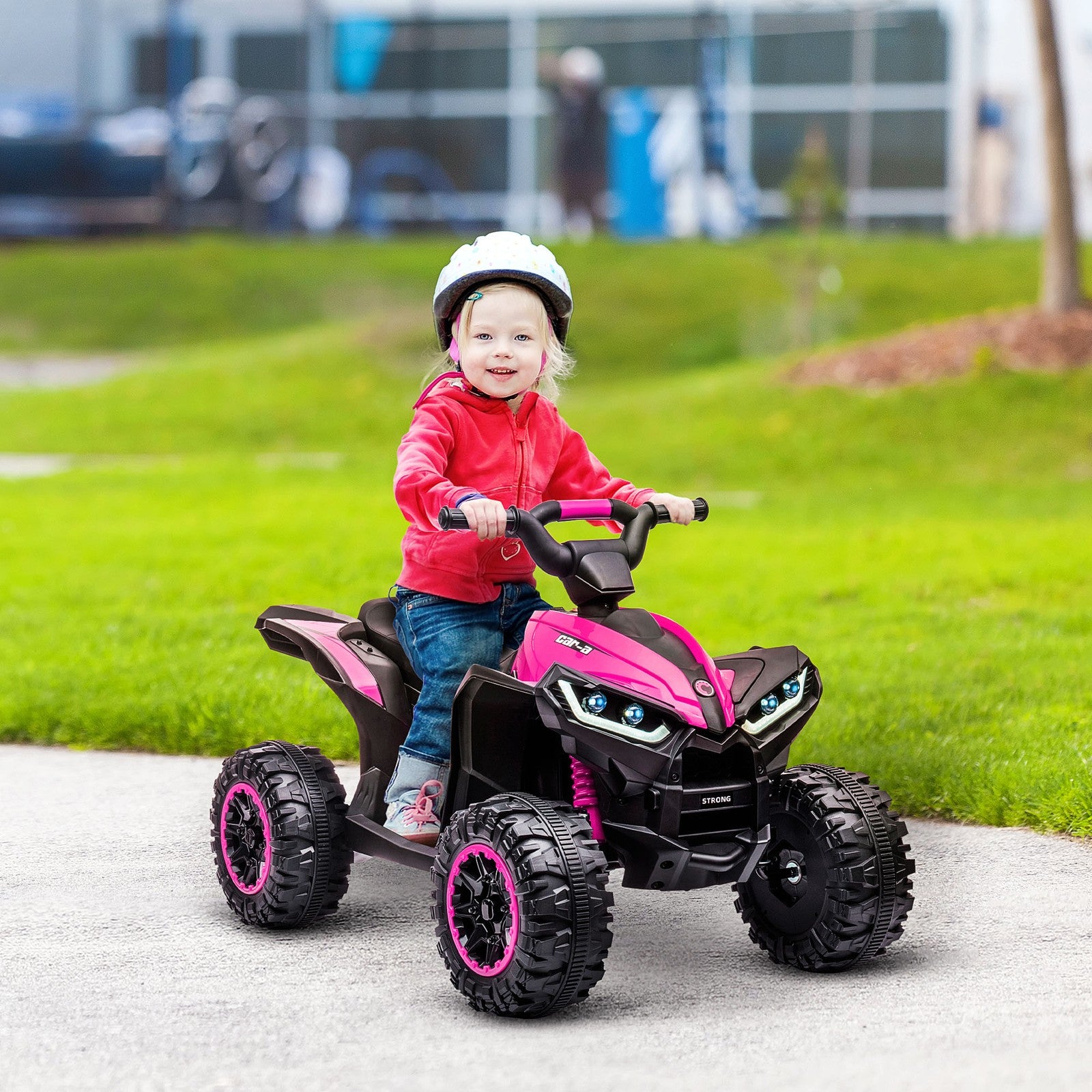 12V Kids Pink ATV Quad Car with Forward and Reverse Drive Trend Times Variant 0