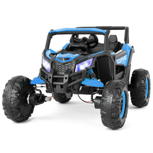 12V Blue Kids Electric Off-Road Ride-On UTV Vehicle with Music, LED Lights, and Remote Control Trend Times 21