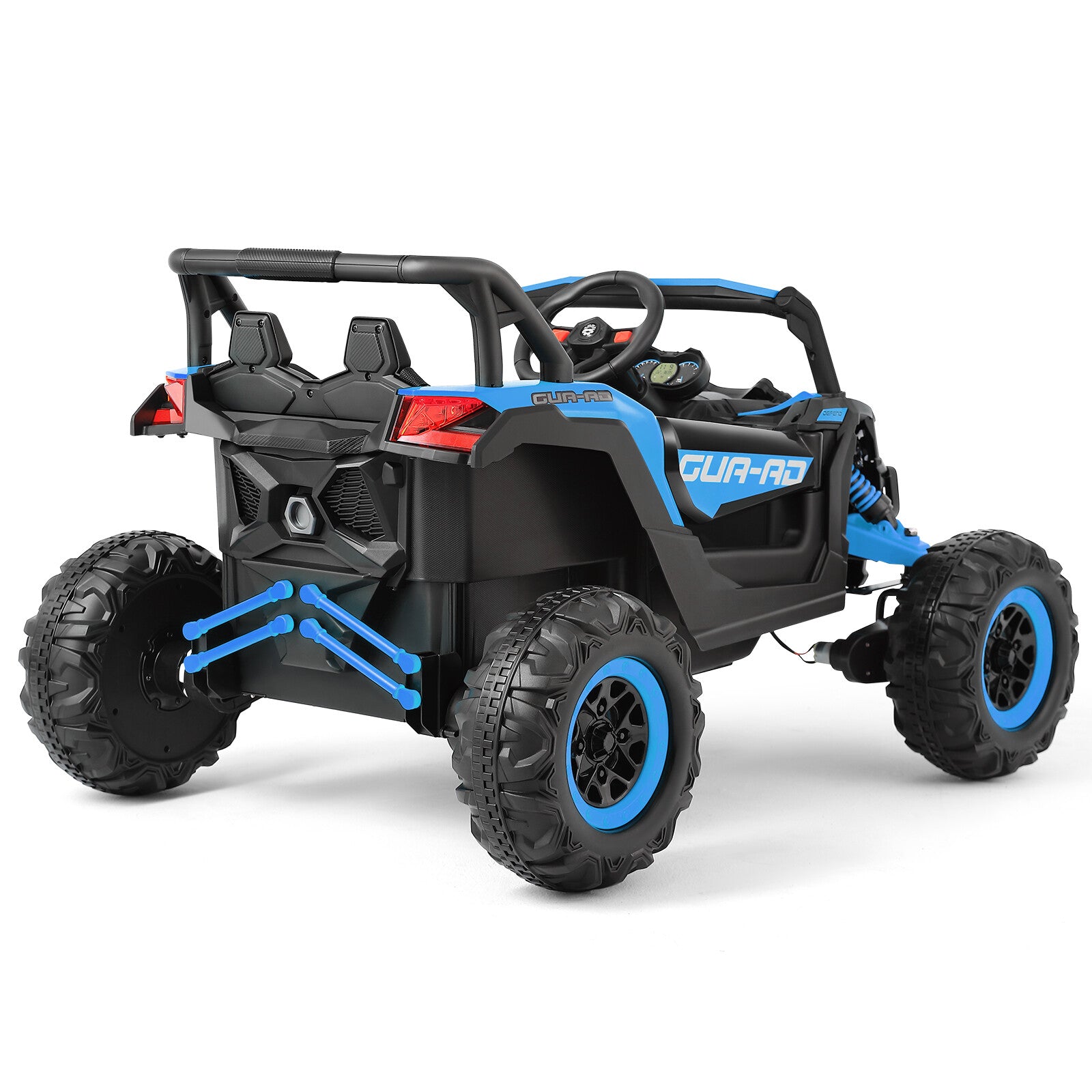 12V Blue Kids Electric Off-Road Ride-On UTV Vehicle with Music, LED Lights, and Remote Control Trend Times 22
