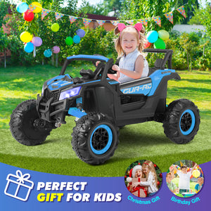 12V Blue Kids Electric Off-Road Ride-On UTV Vehicle with Music, LED Lights, and Remote Control Trend Times 8