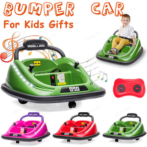 12V Kids Bumper Car with Twin Motors, 360° Rotation, LED Lights, and Parent Remote Control Trend Times 16
