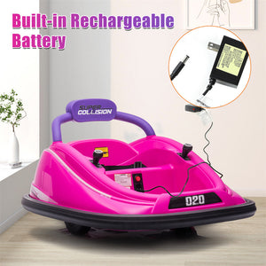 12V Kids Bumper Car for Twins with Motor, Parent Remote Control, Lights, and 360° Rotation Trend Times 12