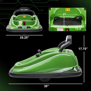12V Kids Twin Bumper Car with Remote Control and 360° Rotation Ride-On Toy Motor Trend Times 2