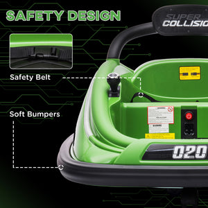 12V Kids Twin Bumper Car with Remote Control and 360° Rotation Ride-On Toy Motor Trend Times 6