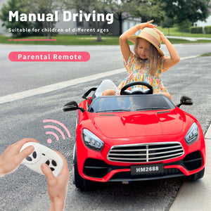 12V Kids 2-Seater Ride-On Car with Power Wheels, Parent Remote Control, and MP3 Player Trend Times 1