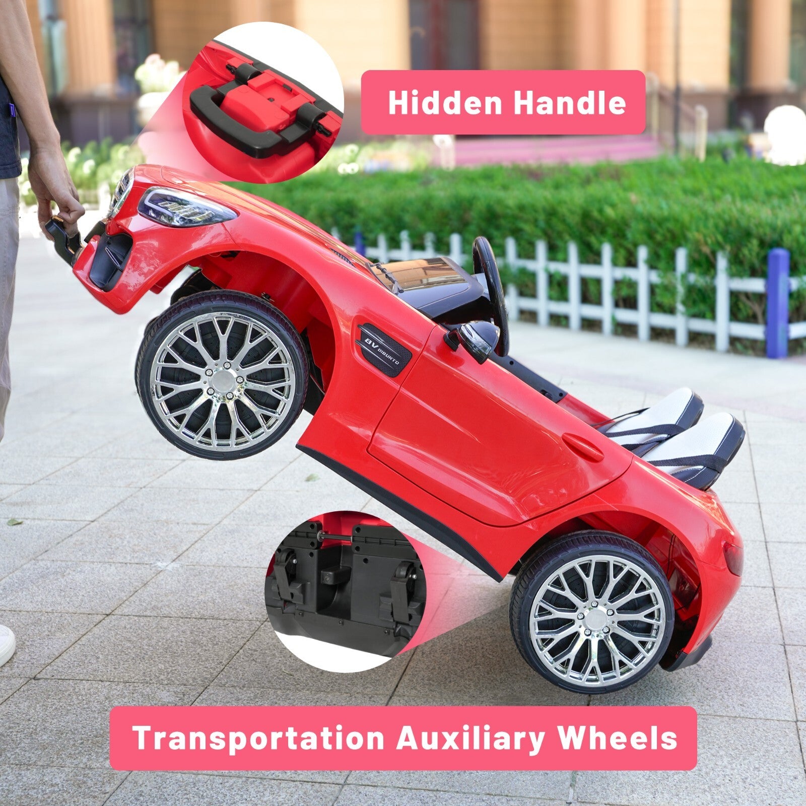 12V Kids 2-Seater Ride-On Car with Power Wheels, Parent Remote Control, and MP3 Player Trend Times 3