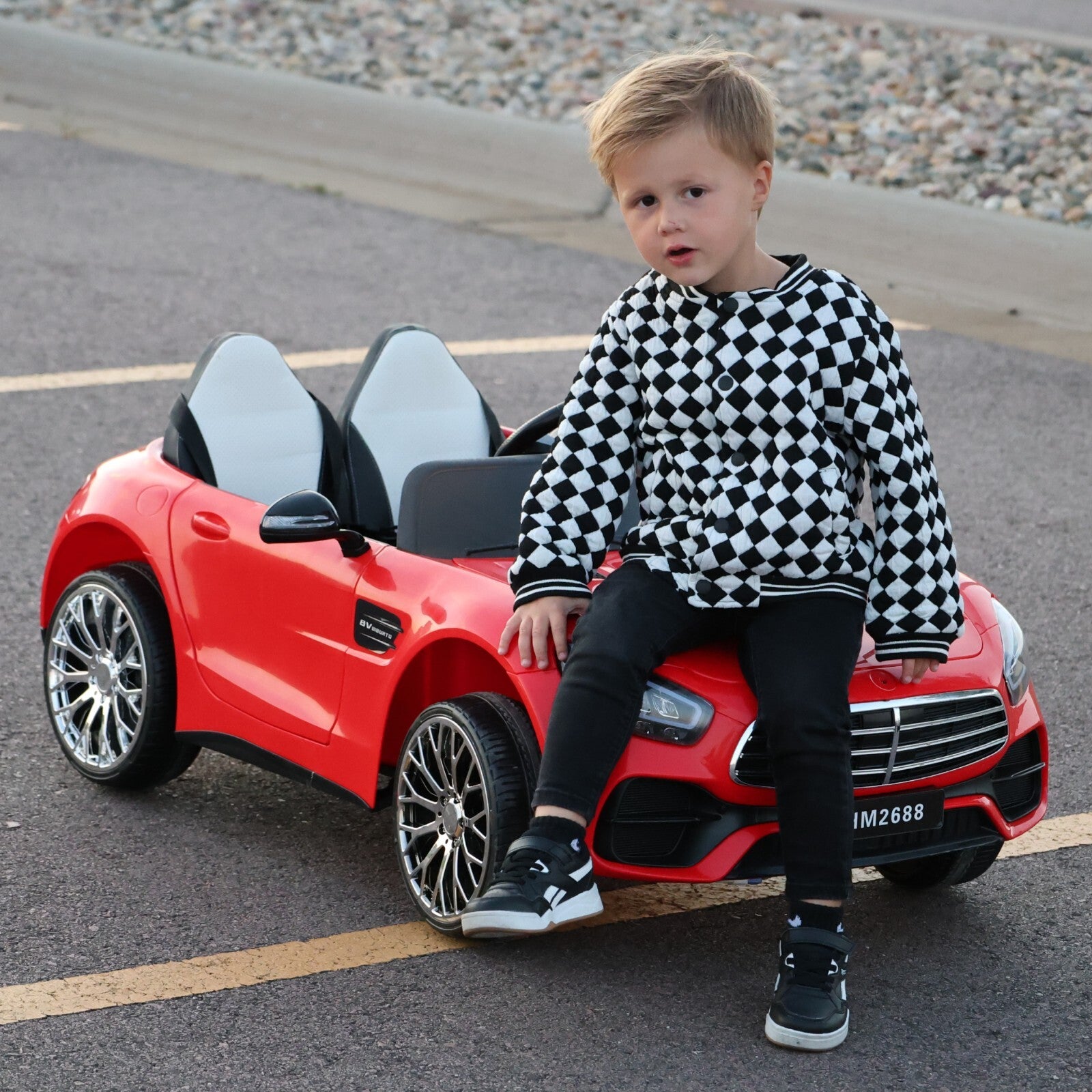 12V Kids 2-Seater Ride-On Car with Power Wheels, Parent Remote Control, and MP3 Player Trend Times 7