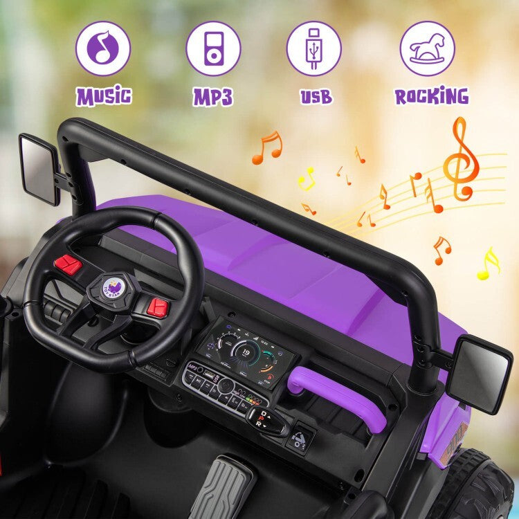 12V Electric Ride-On Dump Truck for Kids with 2 Seats, 4 Wheels, and Remote Control Trend Times 10