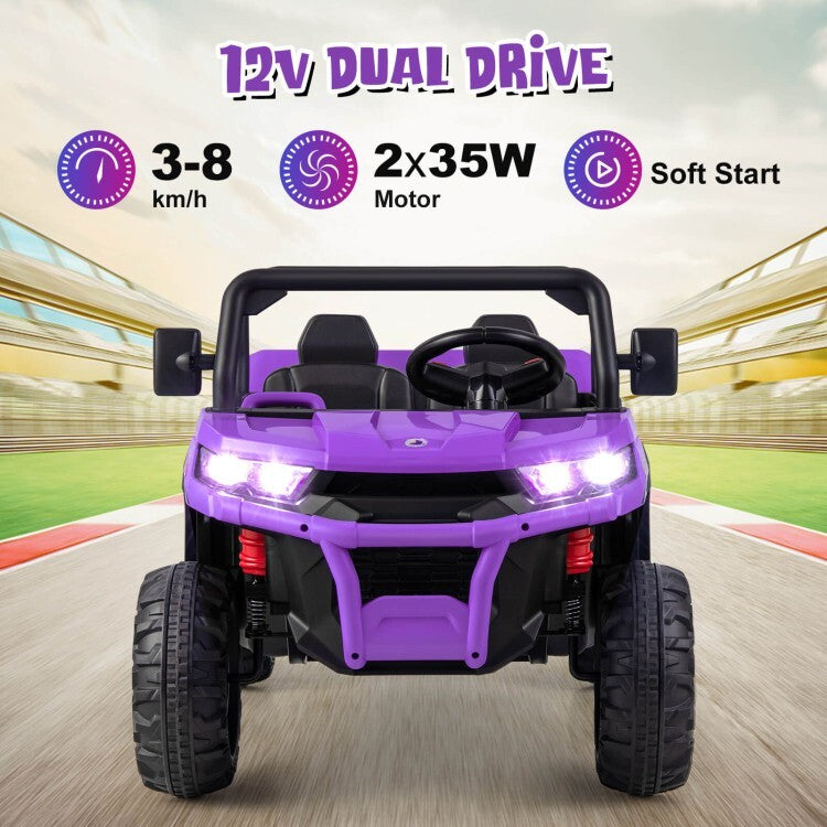 12V Electric Ride-On Dump Truck for Kids with 2 Seats, 4 Wheels, and Remote Control Trend Times 3