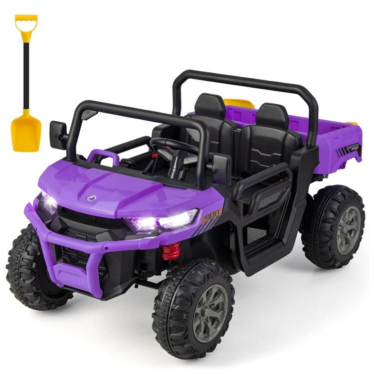 12V Electric Ride-On Dump Truck for Kids with 2 Seats, 4 Wheels, and Remote Control Trend Times Variant 0
