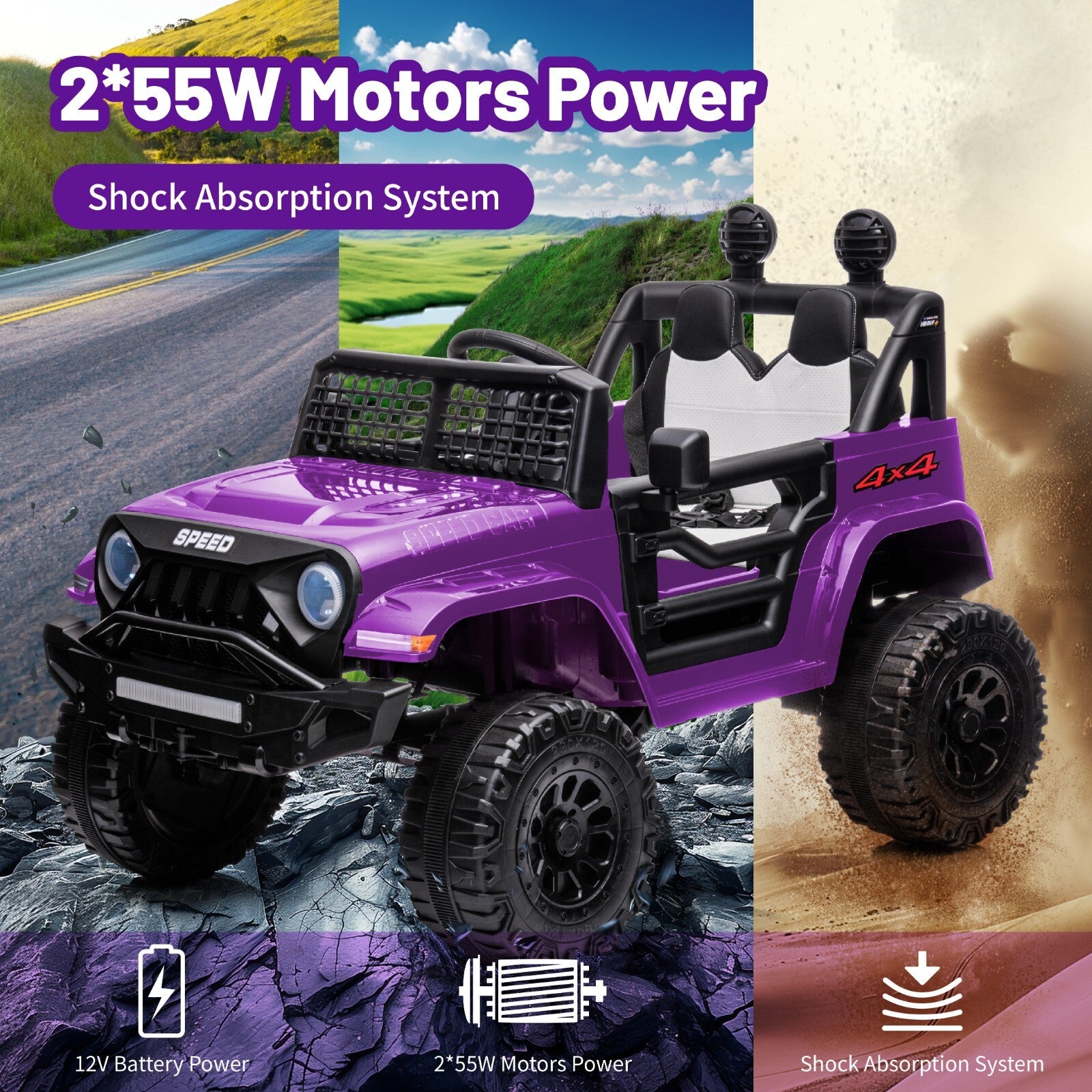 12V Battery-Powered Kids Electric Ride-On Truck with Remote Control and Durable Wheels Trend Times 4