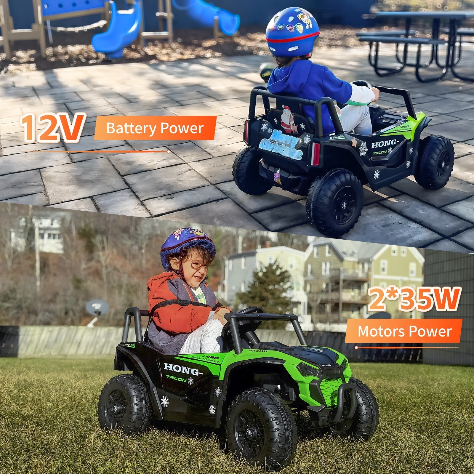 12V Electric Kids UTV Ride-On Toy with Remote Control, LED Lights, and MP3 Player Trend Times 3