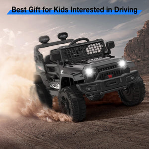12V Kids Ride-On Truck Vehicle with Power Wheels, Remote Control, and Bluetooth Trend Times 0