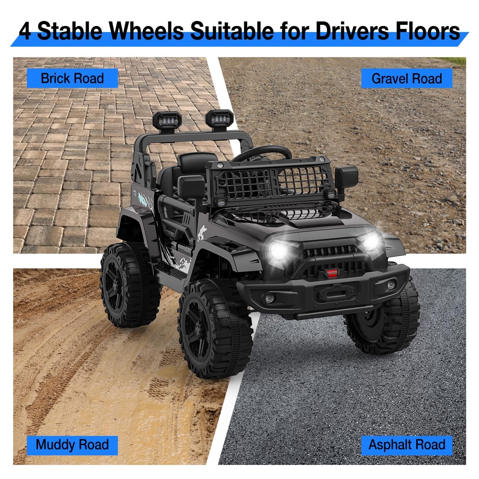 12V Kids Ride-On Truck Vehicle with Power Wheels, Remote Control, and Bluetooth Trend Times 2