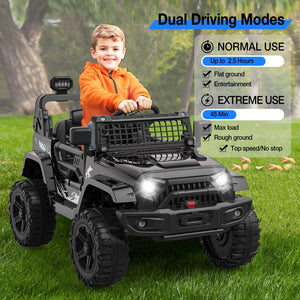 12V Kids Ride-On Truck Vehicle with Power Wheels, Remote Control, and Bluetooth Trend Times 3