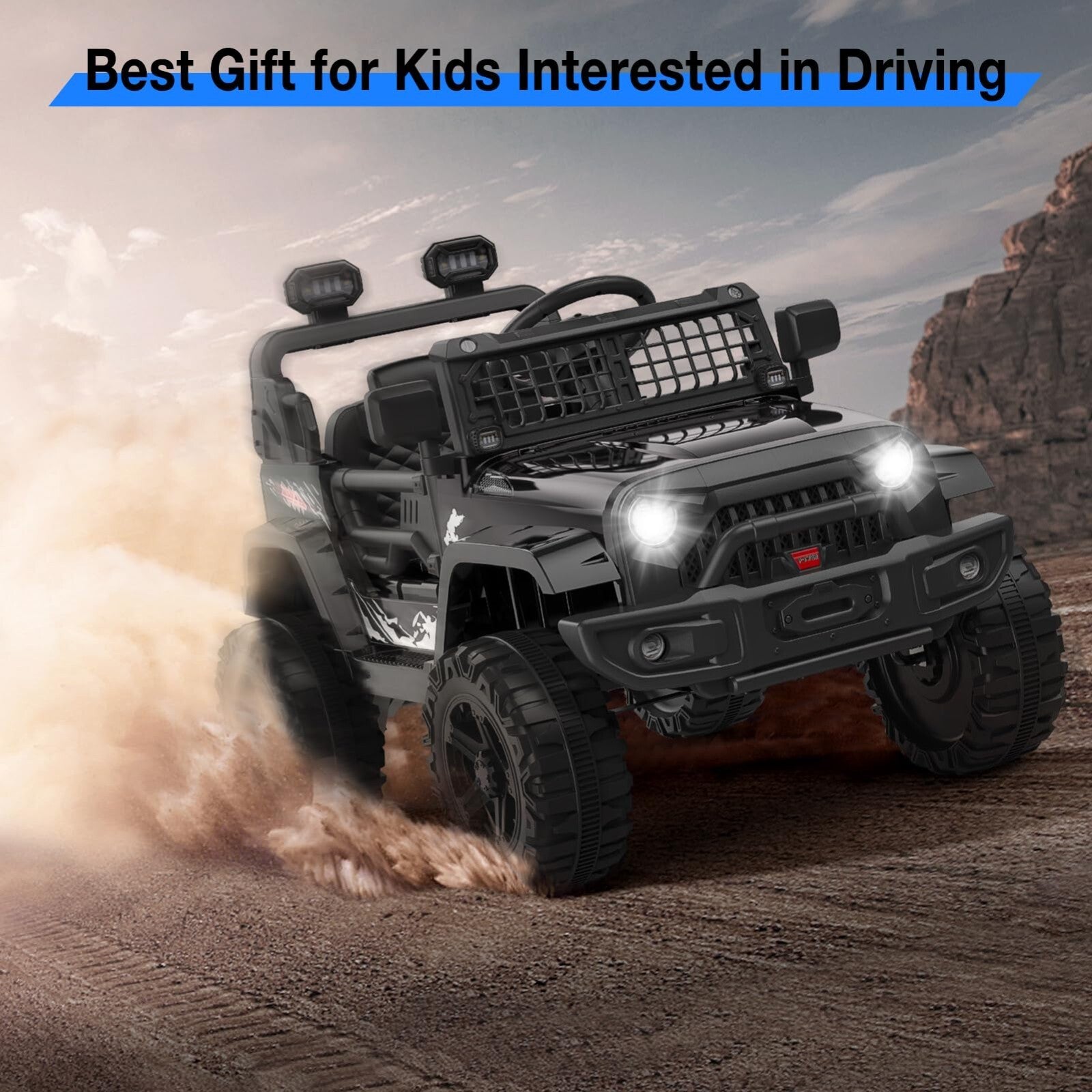 12V Kids Ride-On Truck Vehicle with Power Wheels, Remote Control, and Bluetooth Trend Times Variant 0