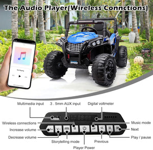 12V Kids Ride-On Truck with Remote Control, Power Wheels, and LED Lights Trend Times 3