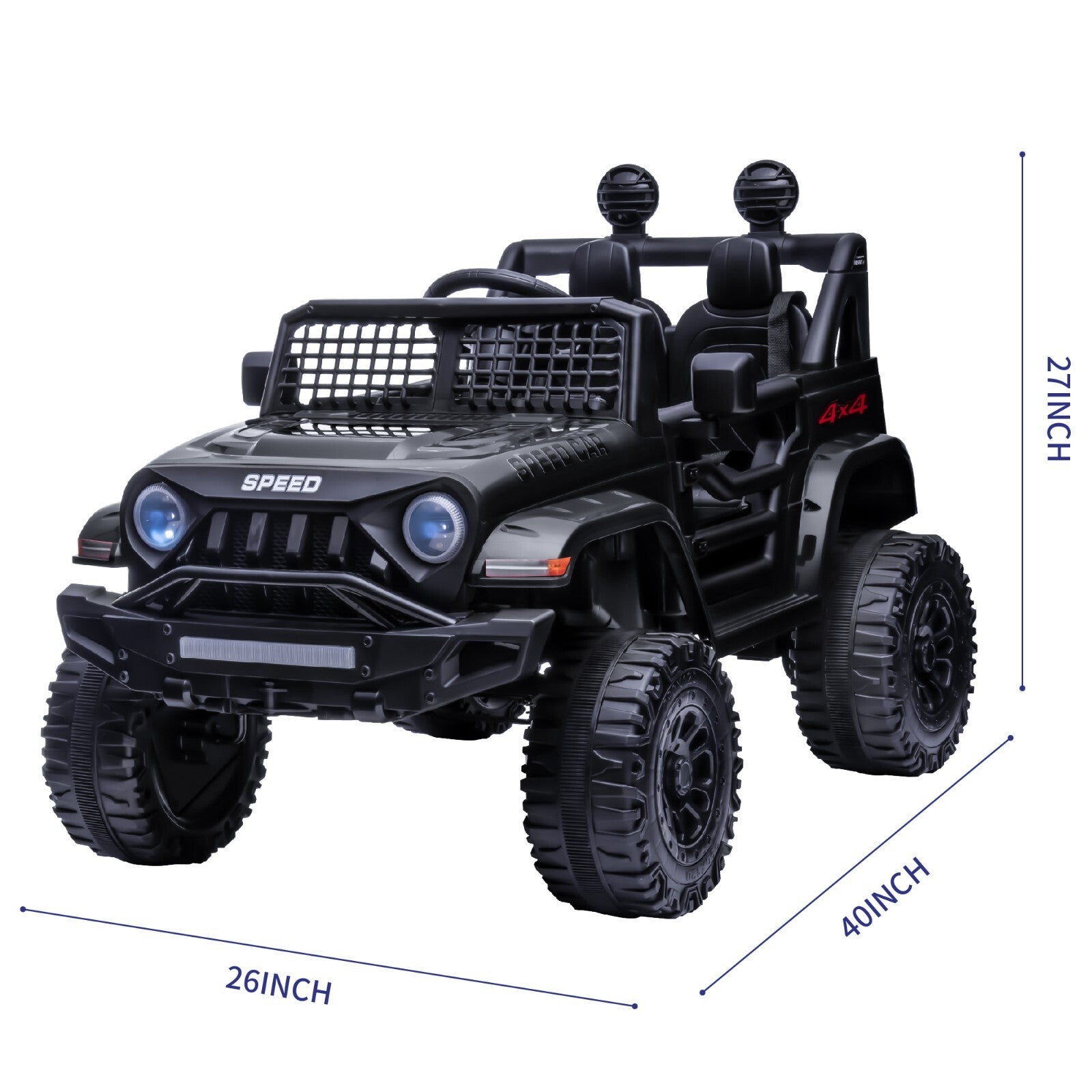 12V Electric Ride-On Jeep for Kids with 2x55W Motors, Battery Power, and Remote Control Trend Times 6
