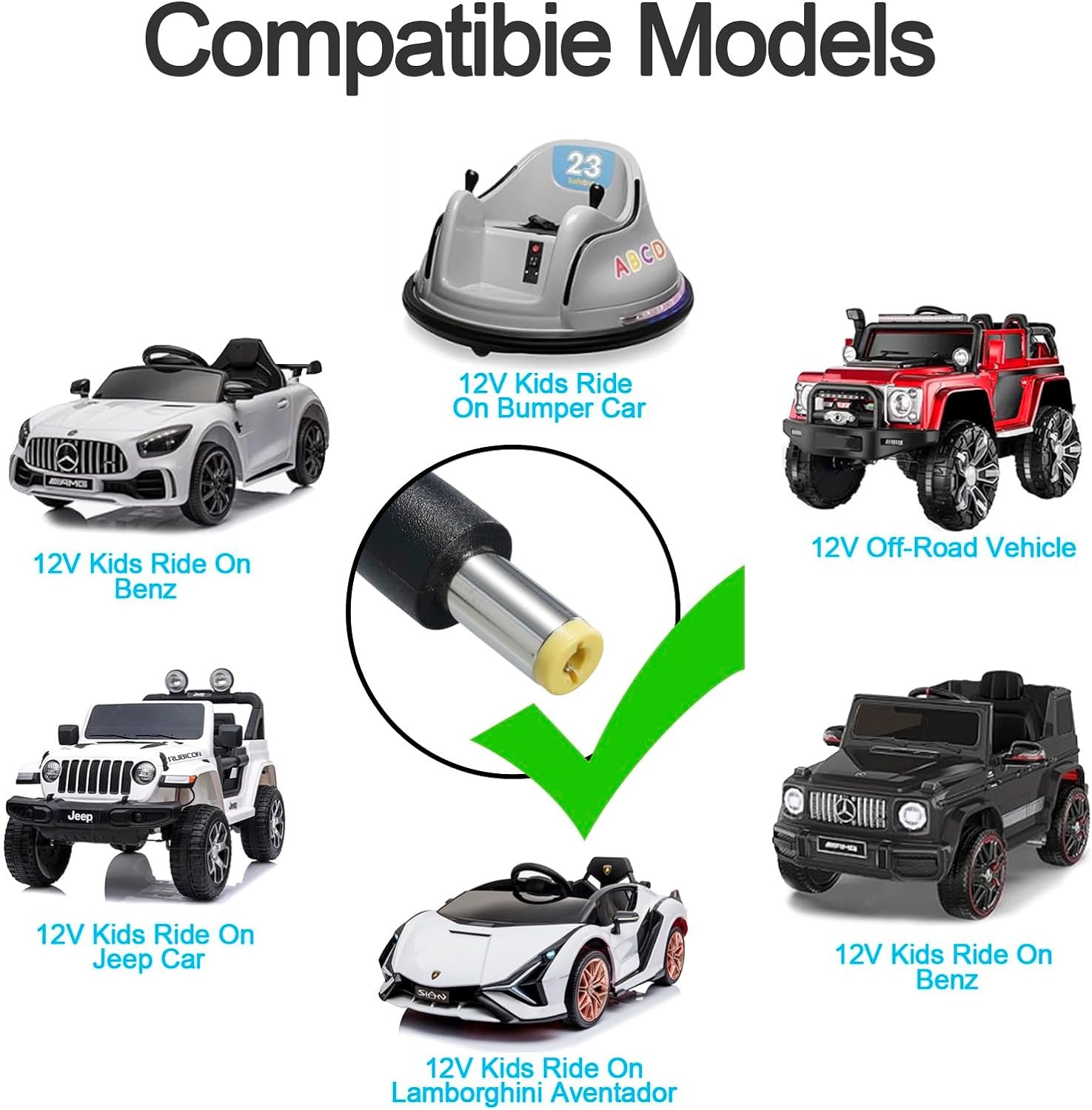 12V Charger for Kids Electric Ride-On Cars and Batteries Trend Times 4