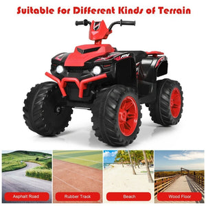 12V Kids Electric 4-Wheeler ATV Ride-On Quad with 2 Speeds and LED Lights Red Trend Times 7