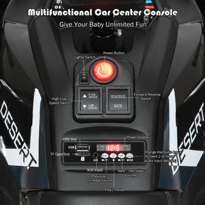 12V Kids Electric 4-Wheeler ATV Quad Ride-On Car with 2 Speeds MP3 and LED Lights Black Trend Times 7
