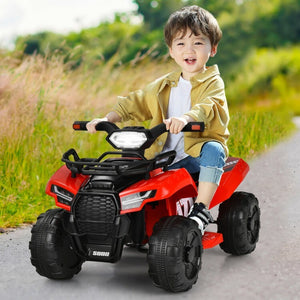 12V Kids Electric 4-Wheeler ATV Ride-On Vehicle with MP3 and LED Lights - Red Trend Times 3