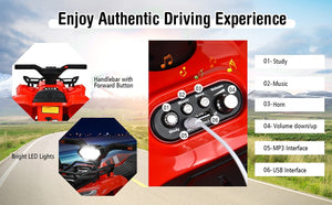 12V Kids Electric 4-Wheeler ATV Ride-On Vehicle with MP3 and LED Lights - Red Trend Times 7