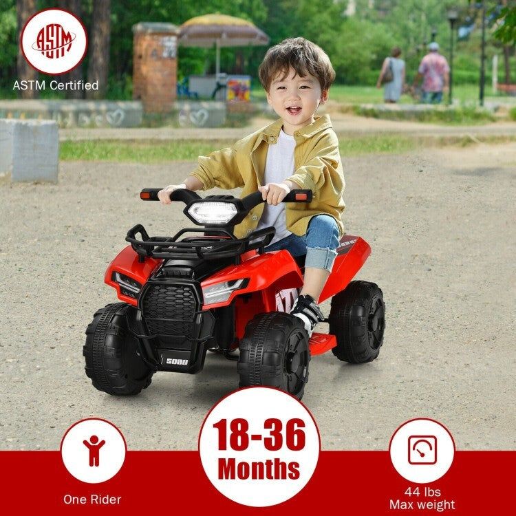 12V Kids Electric 4-Wheeler ATV Ride-On Vehicle with MP3 and LED Lights - Red Trend Times 9