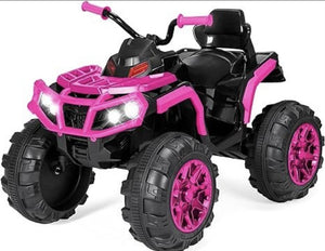 12V Kids Electric 4-Wheeler ATV Ride-On Car with LED Lights and Music Pink Trend Times Variant 0