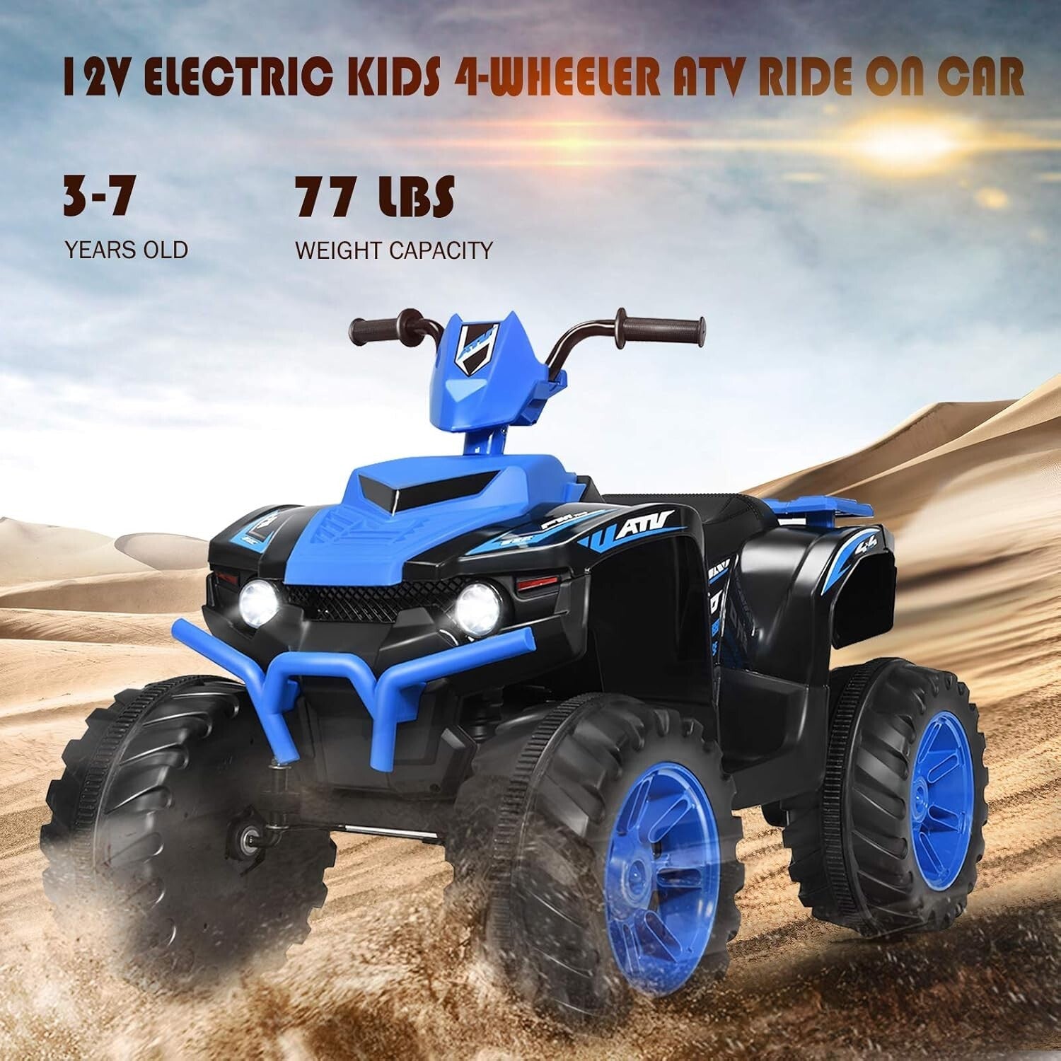 12V Kids Electric 4-Wheeler ATV with Music and Realistic Driving Features Trend Times 8