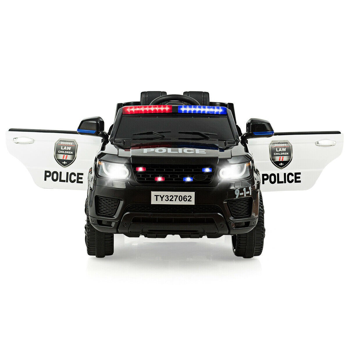 12V Kids Electric Ride-On Police Car with Bluetooth and Remote Control Trend Times 2