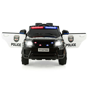 12V Kids Electric Ride-On Police Car with Bluetooth and Remote Control Trend Times 2