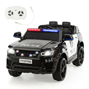 12V Kids Electric Ride-On Police Car with Bluetooth and Remote Control Trend Times 4