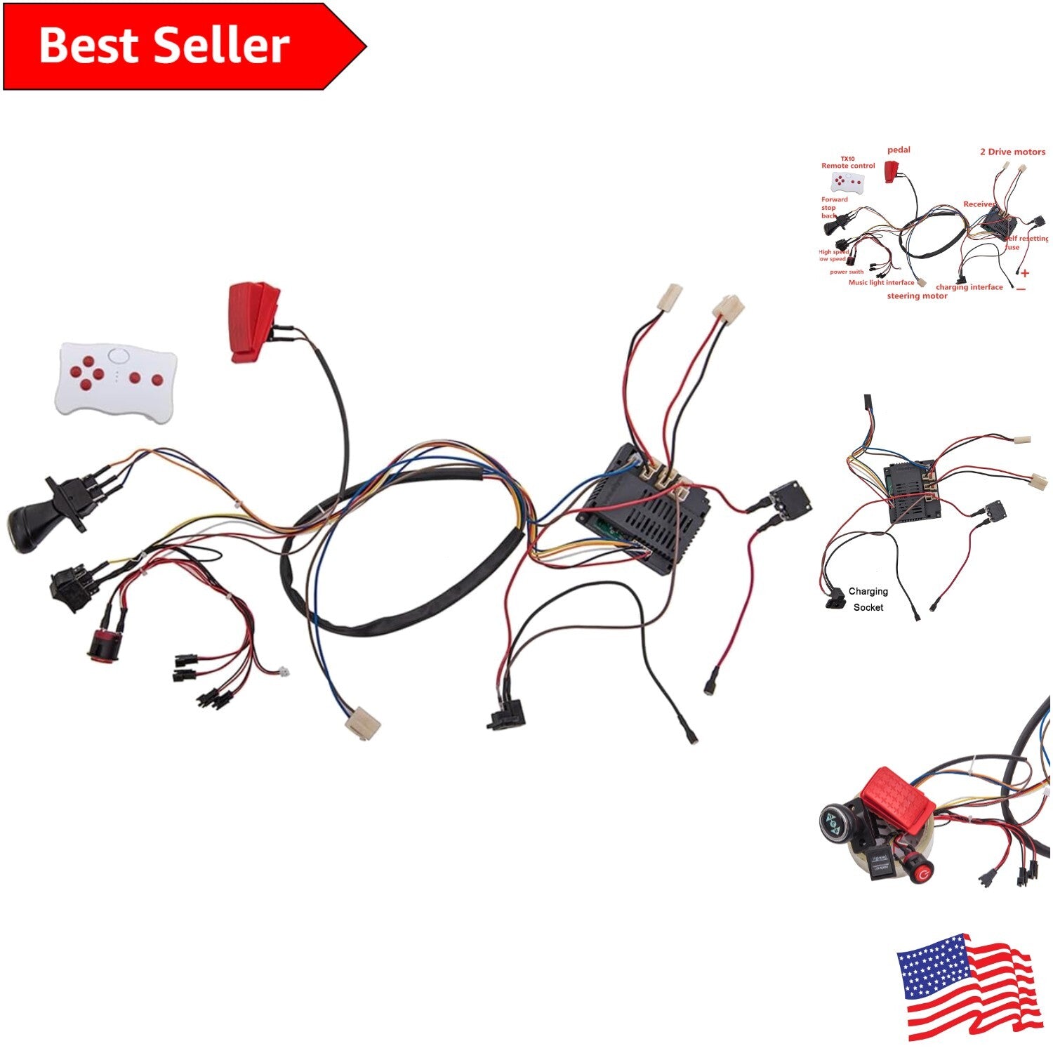 12V Kids Electric Car DIY Kit with Bluetooth Remote and Accessories Trend Times Variant 0
