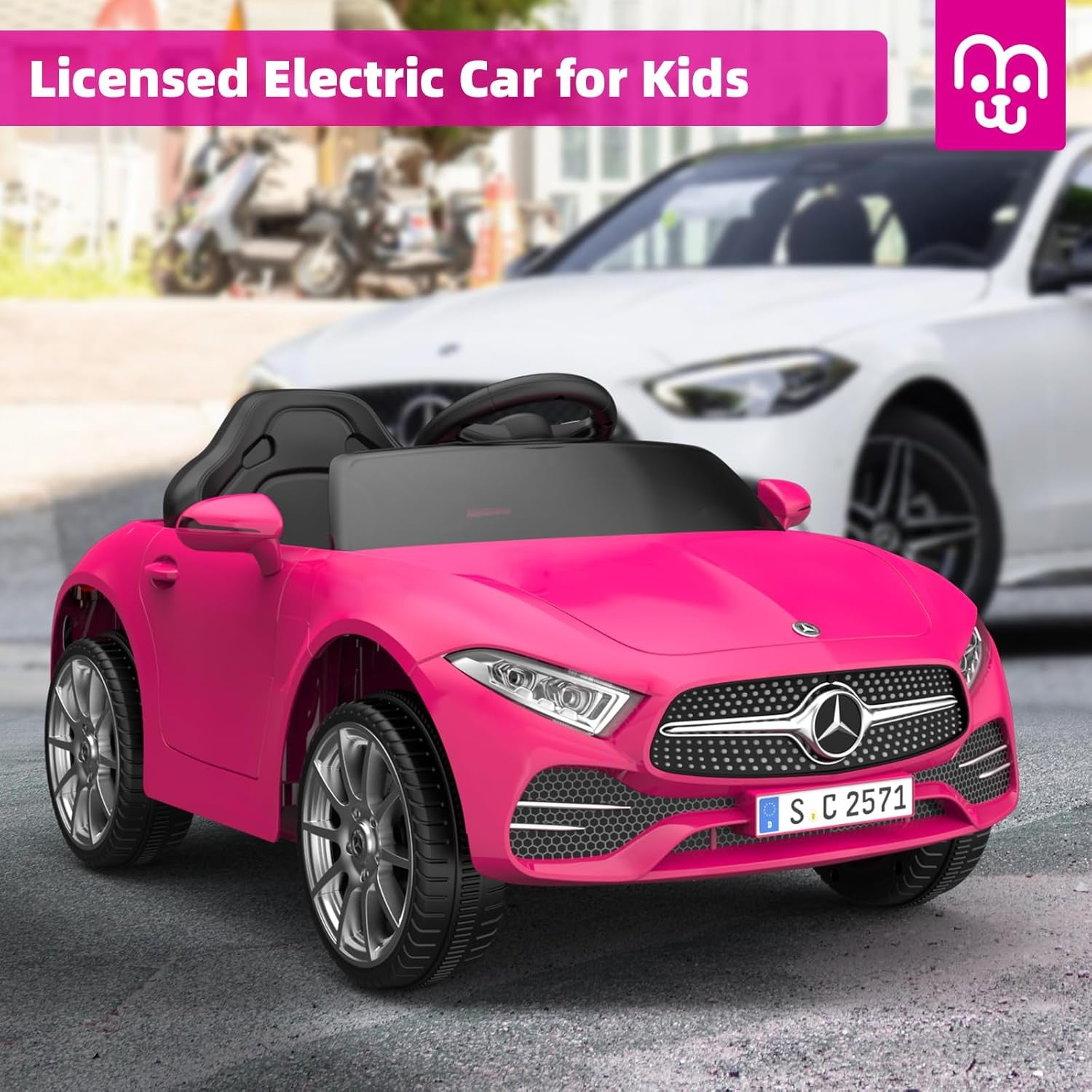 12V Kids Electric Ride-On Car with Remote Control Bluetooth USB Music Player 3.1M Trend Times 2