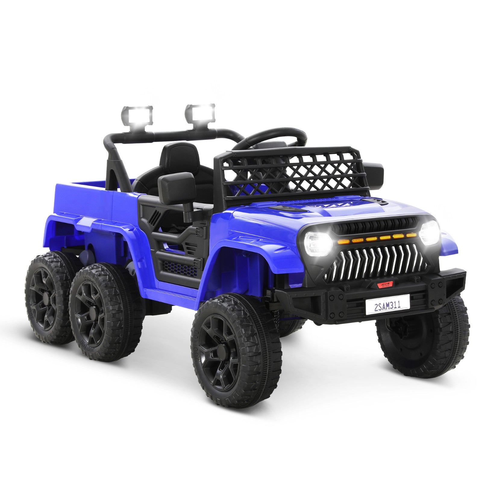 12V Electric Ride-On Car for Kids with 6 Wheels and Parent Remote Control, Ages 3-10 Trend Times 0
