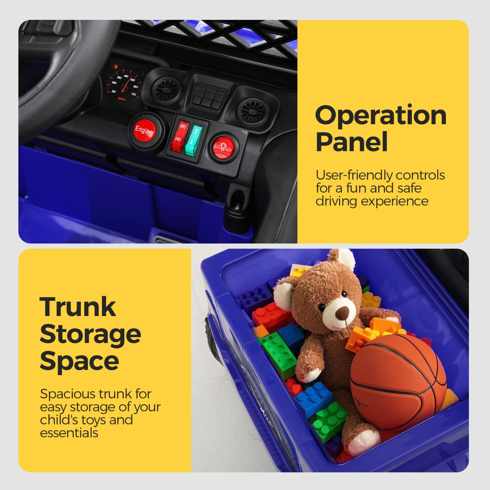 12V Electric Ride-On Car for Kids with 6 Wheels and Parent Remote Control, Ages 3-10 Trend Times 5